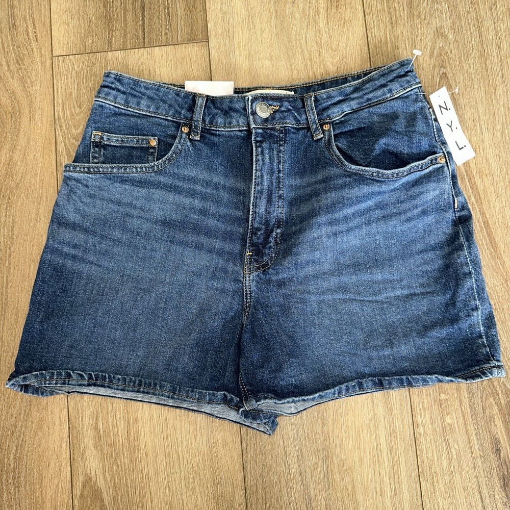 N.Y.L. Denim Shorts Junior Women Blue Denim NEW Stretch Size 5‎